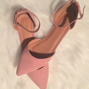 YOKI Blush Flats with Ankle Straps